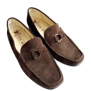 LKNW MEPHISTO Cool-Air Sz. 11 Loafers Comfort Dark Brown Suede Leather